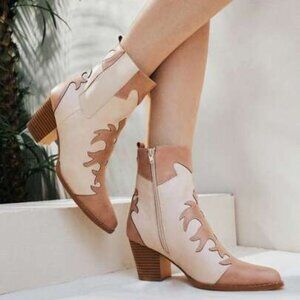 NEW Dolce Vita Renia Ankle Boots - Nubuck  Dune Multi  For Women 252